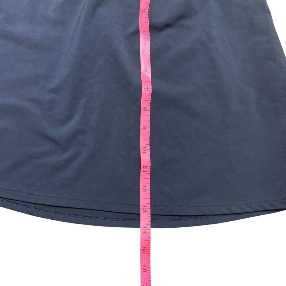 90s Vintage I.N.C. Black Jersey Mini Skirt Double Side Slit Medium